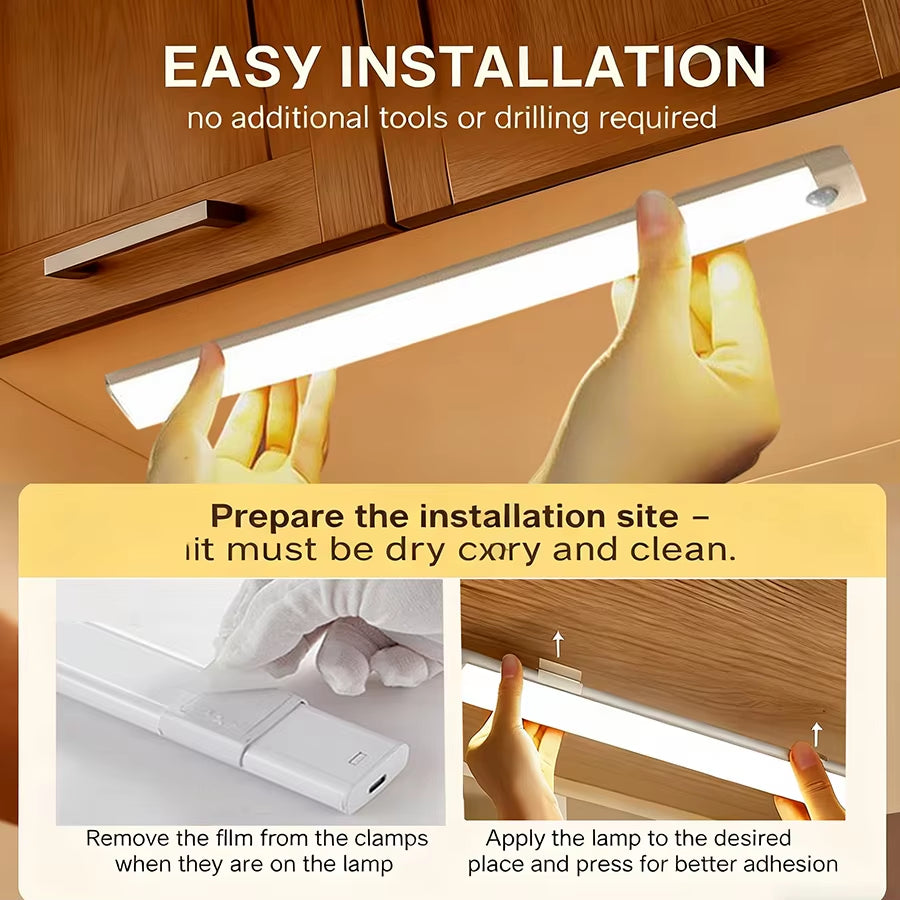 LED Wireless Motion Sensor Light Motion Sensor Night Light for Automotive Sensor Light Wardrobe Kitchen Stairs Cabinet Room Lamp