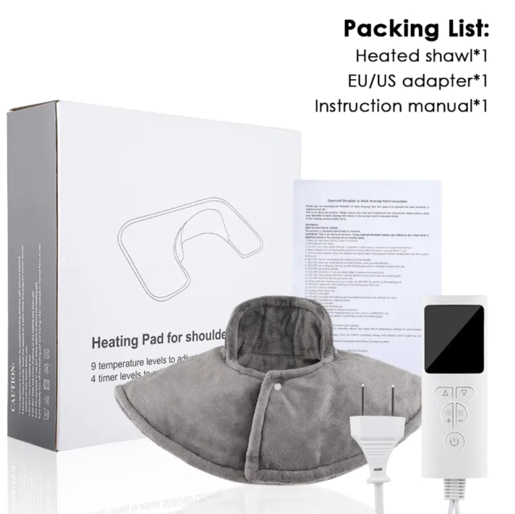 Electric Heated Shawl — Warm, Soft, Wearable Heating Blanket